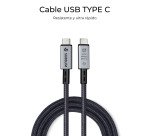 Cable USB-C 4.0 240 W y vídeo 8K 1,5m High Subblim Compatible Thunderbolt 3/4