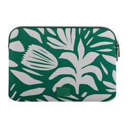 TNB Housse EXCLUSIV pour ordinateur portable 14' à feuilles fond vert