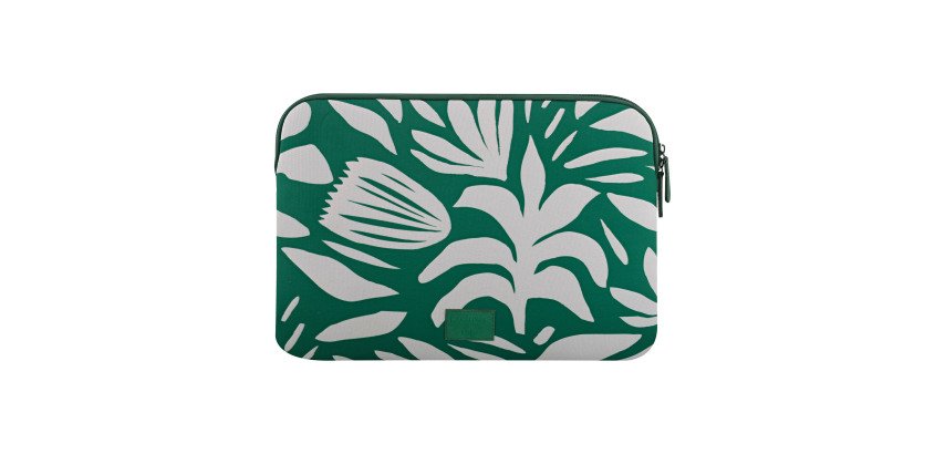 TNB Housse EXCLUSIV pour ordinateur portable 14' à feuilles fond vert
