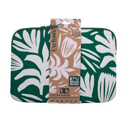 TNB Hoes EXCLUSIV voor 14' laptop met groene bladerenpatroon