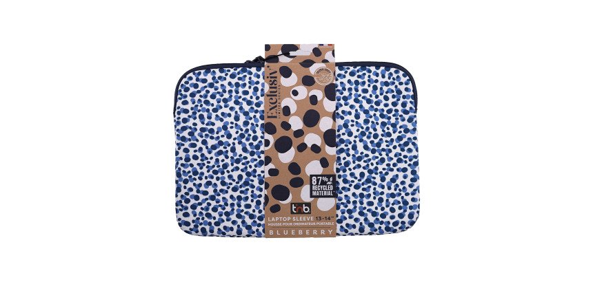 T'NB Housse Exclusiv pour ordinateur portable 14' à pois bleus