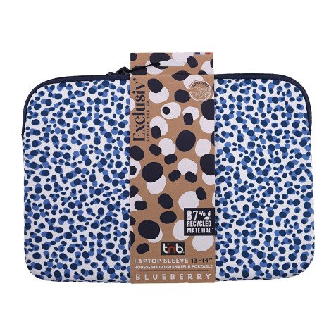 T'NB Housse EXCLUSIV pour ordinateur portable 14' à pois bleus