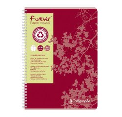 Cahier recyclé spirale Clairefontaine Forever A4 21 x 29,7 cm - petits carreaux 100 pages
