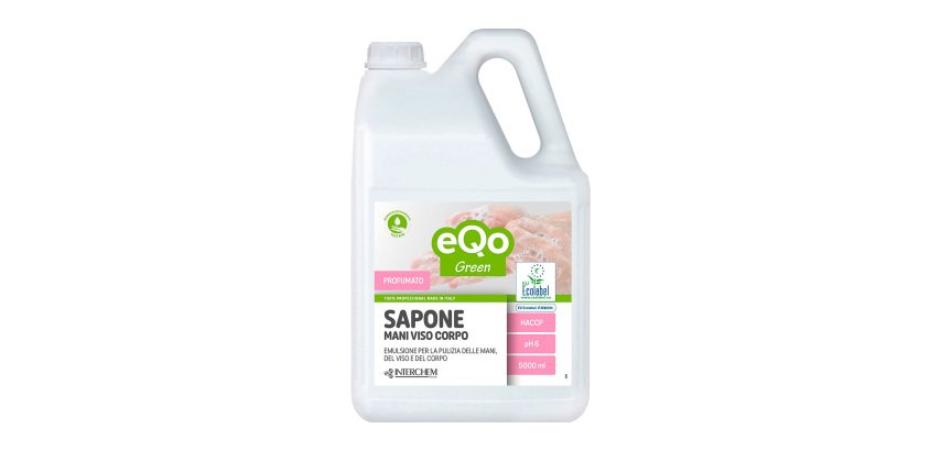 Sapone profumato mani-viso-corpo Eqo Green - tanica da 5 L