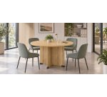 Round table Quarta Plus cross-shaped undercarriage