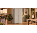 Armoire haute bois portes battantes H 200 x L 100 cm Excellens