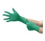 Ansell TouchNTuff™ 92-600 Disposable Nitrile Gloves, Powder-Free, Green - Box of 100 Gloves