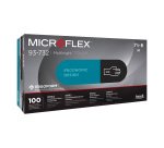 Gants jetables Microflex 93732 Ansell non poudré noirs - Boîte de 100 gants