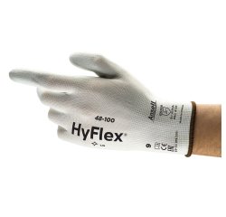 Ansell HyFlex 48-100 Multipurpose PU Work Gloves, White