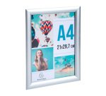 Exacompta Cornice espositiva A4 alluminio/cristal