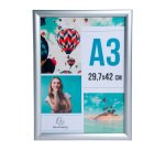 Exacompta Cornice espositiva A3 alluminio/cristal