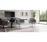 Chaise pivotante SOUL avec système retour automatique, pieds alu