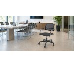 Poltroncina visitatore Lithium LTGN - con braccioli inclusi - nero - Unisit