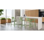 Sgabello alto Nuke - PP - verde - Unisit