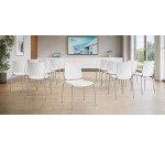 Sedia comunità a 4 gambe UNISIT Atenea ATS/BI bianco