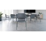 Sedia comunità a 4 gambe UNISIT Atenea ATBR/AT antracite