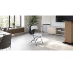 Sedia pieghevole - 43x43x83 cm - polietilene/acciaio verniciato - bianco - Serena Group