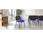 Sedia visitatore a 4 gambe UNISIT D5N Dado blu