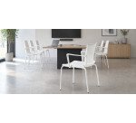 Sedia comunità a 4 gambe UNISIT Atenea ATBR/BI bianco