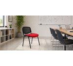 Sedia visitatore a 4 gambe UNISIT D5N Dado rosso