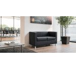 Divano 2 posti Quadro tessuto effetto pelle Unisit