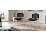 Sedia attesa Classic Dado in rete Unisit colore nero 2 unità