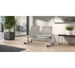 Panca in metallo 2 posti UNISIT Plexus PS2P grigio