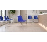 Seduta attesa Esse ESC - senza braccioli - PPL/acciaio - blu - Unisit