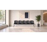 Panca per sale attesa Plus Contact colore nero 5 posti