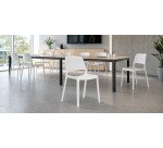 Sedia a 4 gambe UNISIT NKS bianco ghiaccio