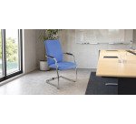 Sedia su slitta UNISIT Lithium LTLTA/EB Eco Polipropilene blu