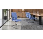 Sedia su slitta UNISIT Lithium LTLTA/PB Vera pelle blu