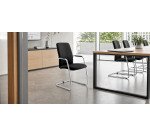 Sedia su slitta UNISIT Lithium LTLTA/IN Ignifugo Fibra modacrilica nero