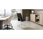 Sedia su slitta UNISIT Lithium LTLTA/EN Eco Polipropilene nero