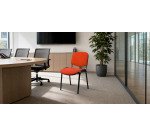 Sedia a 4 gambe UNISIT D5S Dado tessuto Sky rosso