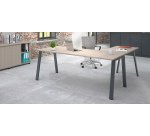Corner desk Ecla L 160 x W 160 cm metal frame