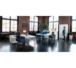 Suspended office desk Squadra L 80 x D 60 cm metal base