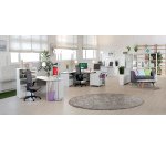 Hanging side desk on cabinet with 3drawers  Intuitiv' white