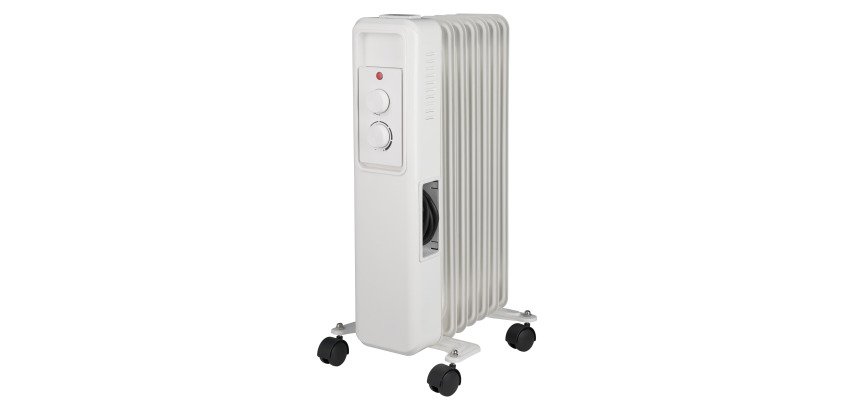 Radiatore ad olio a 7 elementi con ruote