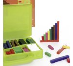 Kit insegnamento con regoli, abaco multibase, figure logiche e manuale educativo