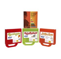 Kit insegnamento con regoli, abaco multibase, figure logiche e manuale educativo