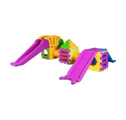 Cubic toy modello h2000 – gioco modulare componibile con 1 scivolo grande e 1 scivolo-scala piccolo