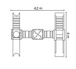 Cubic toy modello h2000 – gioco modulare componibile con 1 scivolo grande e 1 scivolo-scala piccolo
