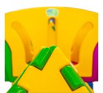 Cubic toy modello i2000 – gioco modulare componibile con 1 scivolo grande e 2 casette