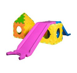 Cubic toy modello f- gioco modulare componibile con 1 scivolo-scala piccolo, 1 cubotto e 1 casetta