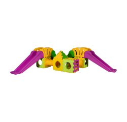Cubic toy modello g2000 – gioco modulare componibile con 2 scivoli grandi
