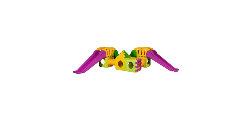 Cubic toy modello g2000 – gioco modulare componibile con 2 scivoli grandi