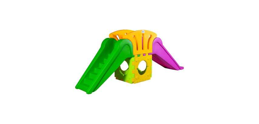 Cubic toy modello o2000 – gioco modulare componibile con 1 scivolo grande e 1 scala