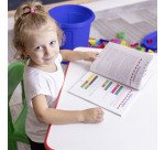 Certified children's table made of laminate and polypropylene; scratch- and impact-resistant