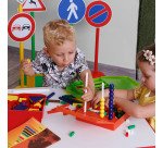 Kit insegnamento con regoli, abaco multibase, figure logiche e manuale educativo